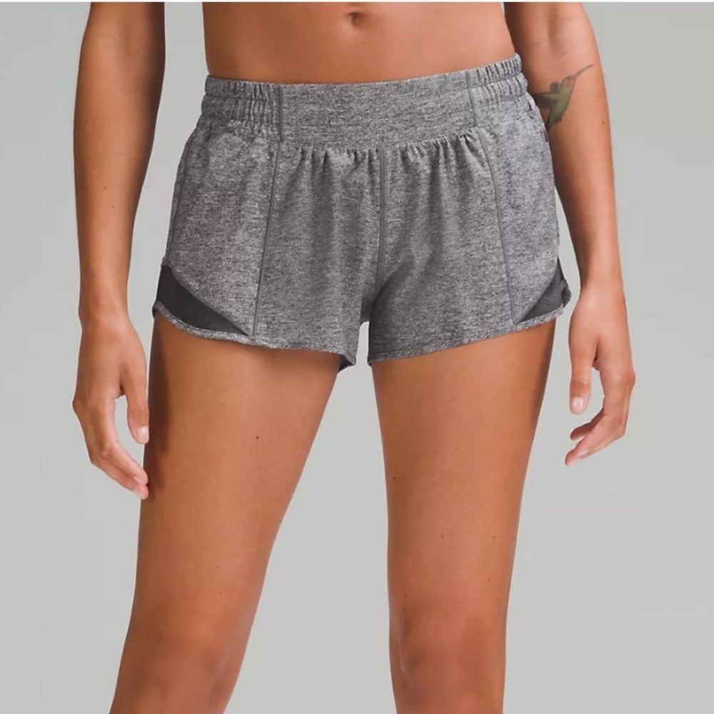 Lululemon | size 4 regular hotty hot shorts color gray 2.5” length